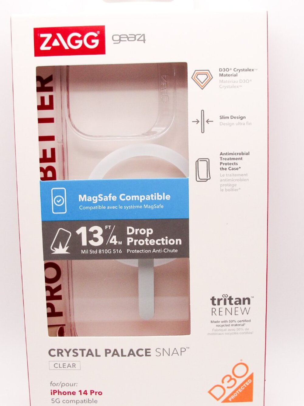 ZAGG Crystal Palace Snap Case • iPhone 14 Pro • MagSafe • Clear • NWT